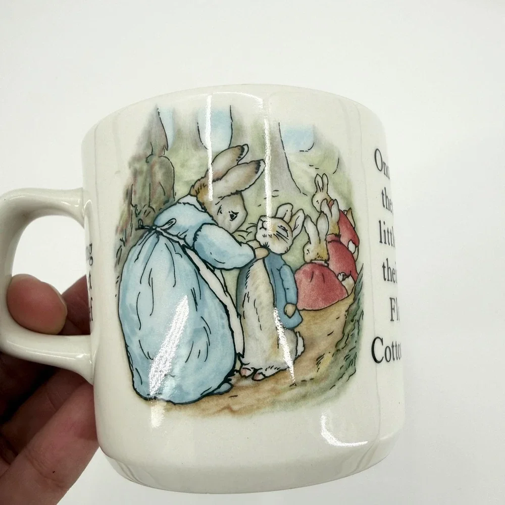 Vintage Wedgwood Beatrix Potter Tale of Peter Rabbit Mug Bowl Set England 1979